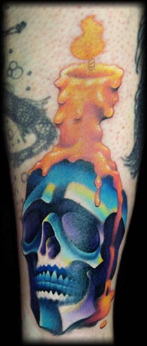 Looking for unique  Tattoos? Blue Skull